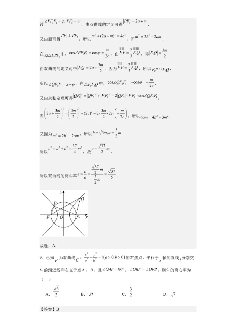 专题11圆锥曲线（4大易错点分析+解题模板+举一反三+易错题通关）-备战2024年高考数学考试易错题（新高考专用）（解析版）_2024年3月_02按日期_16号