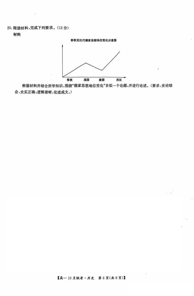 历史-河南洛阳九师联盟2024-2025学年高一上学期10月联考(1)_2024-2025高一（7-7月题库）_2024年10月试卷_1022河南洛阳九师联盟2024-2025学年高一上学期10月联考