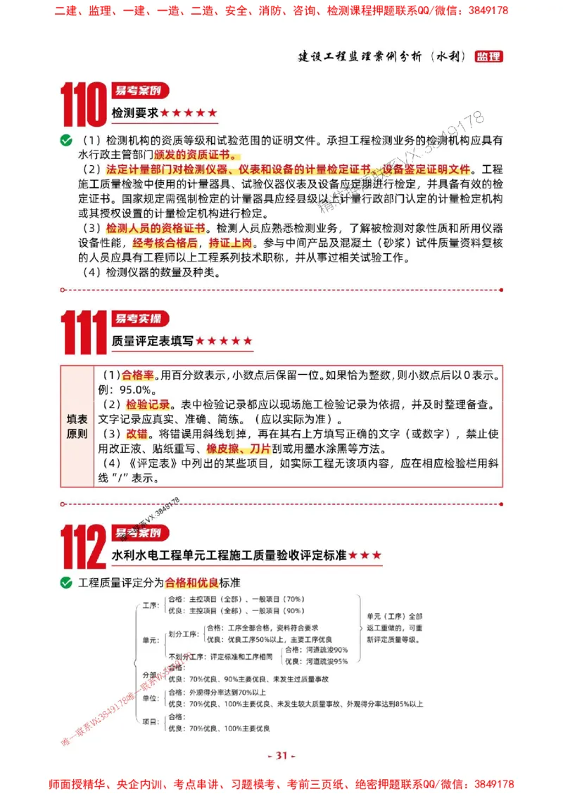 2025年监理水利案例-考前抢救1h（200句）_监理工程师_2025监理工程师_2025年监理工程师SVIP_2025年监理水利案例SVIP_05-考前密训✿央企特训✿机构普押