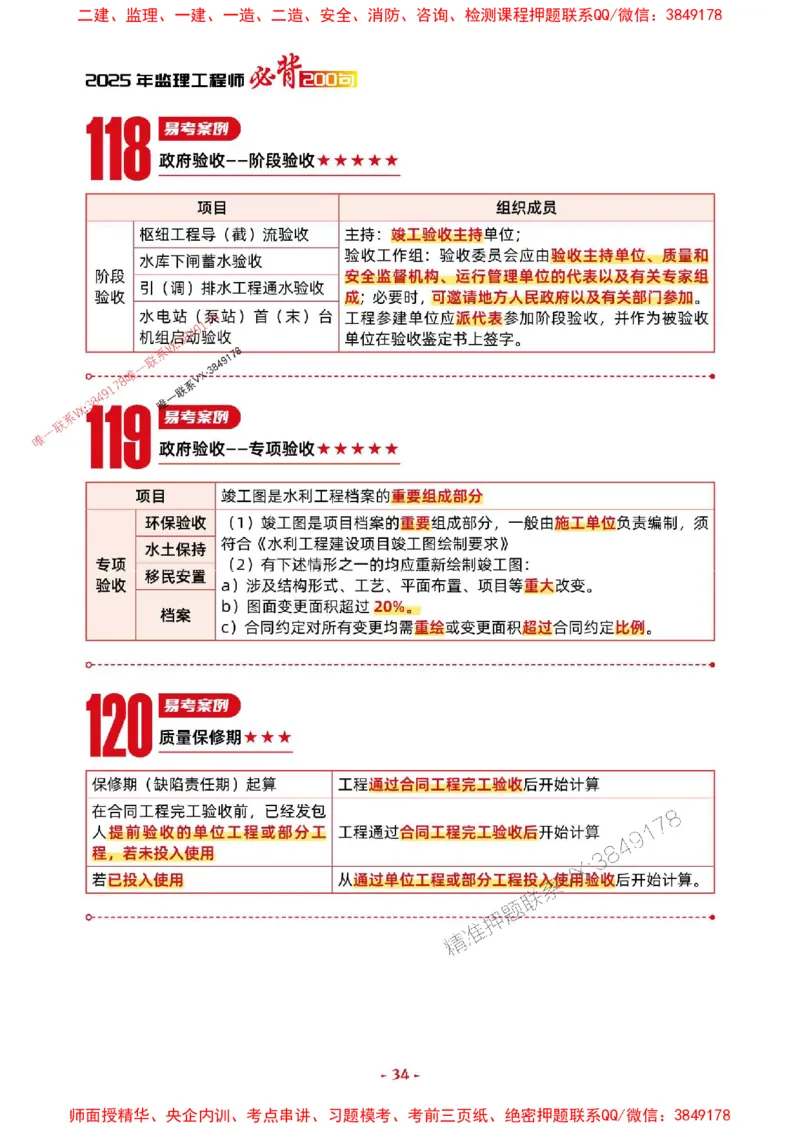 2025年监理水利案例-考前抢救1h（200句）_监理工程师_2025监理工程师_2025年监理工程师SVIP_2025年监理水利案例SVIP_05-考前密训✿央企特训✿机构普押