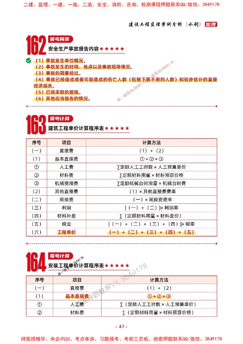 2025年监理水利案例-考前抢救1h（200句）_监理工程师_2025监理工程师_2025年监理工程师SVIP_2025年监理水利案例SVIP_05-考前密训✿央企特训✿机构普押