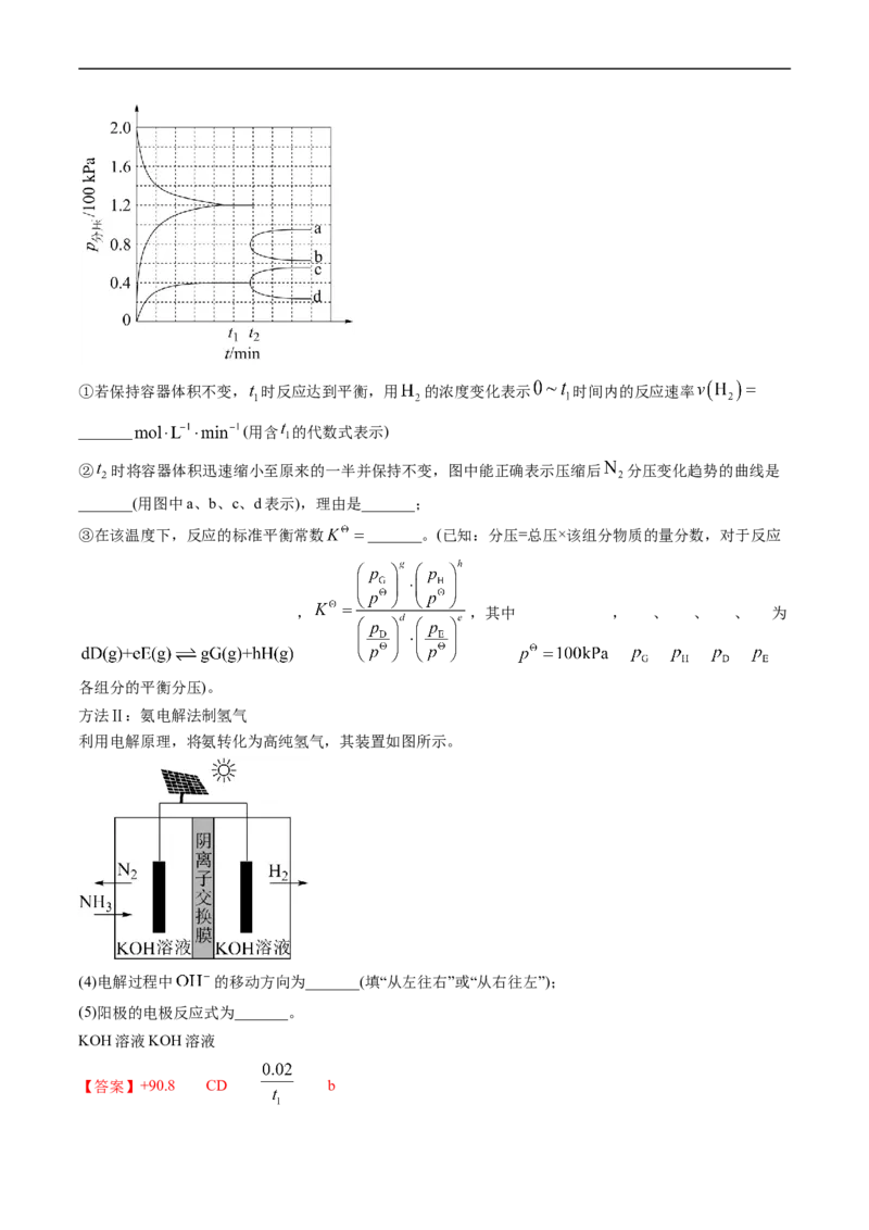 专题15化学反应原理综合题-五年（2019-2023）高考化学真题分项汇编（全国通用）（解析版）_赠送：2008-2024全套高考真题_高考化学真题