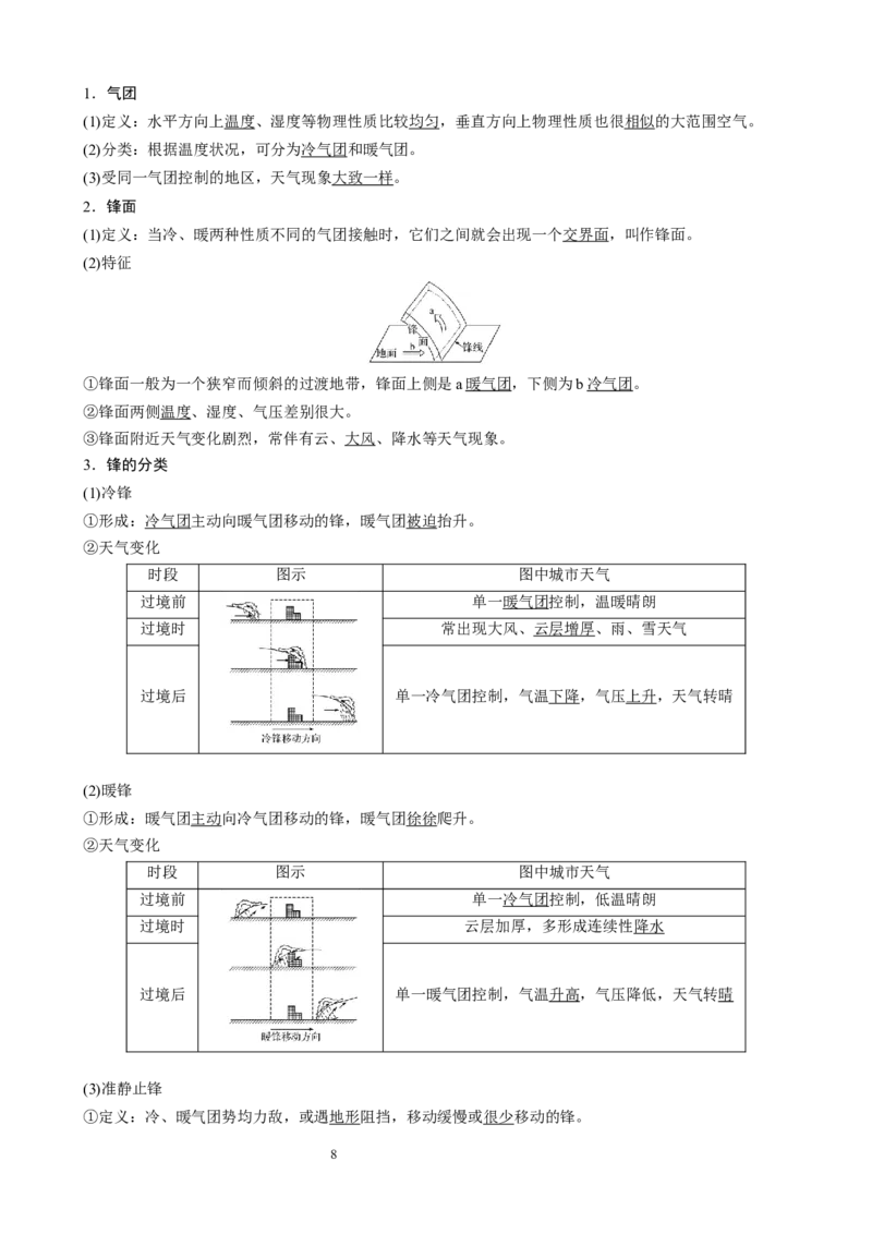 人教版（2019）高中地理选择性必修一知识点总结_E015高中全科试卷_地理试题_选修1_5.知识汇总