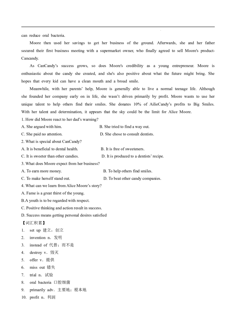 Part3UsingLanguage,AssessingYourProgress&VideoTime（原卷版）-2022-2023学年_E015高中全科试卷_英语试题_选修1_4.新版高中英语选择性必修1_2.同步练习_1.课后培优练2023年_193
