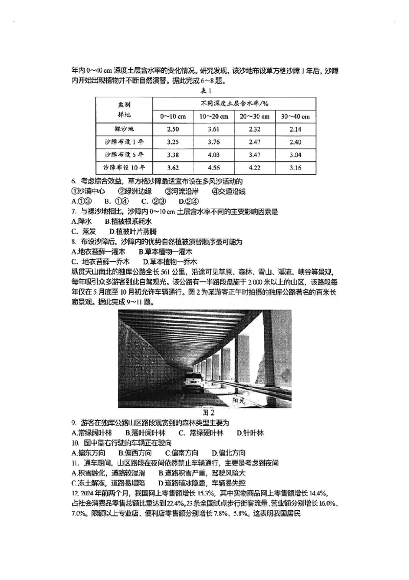 全国甲卷四川省大数据精准教学联盟2021级(2024届)高三年级第二次统一监测(大数据二统)(5.17-5.18)文科综合试题能力测试试题_2024年5月_01按日期_20号