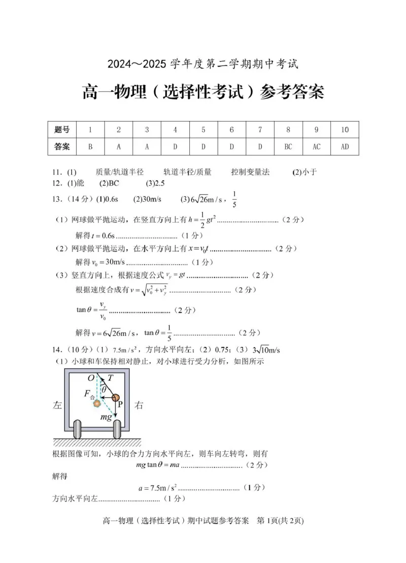 广东省茂名市电白区2024-2025学年高一下学期期中考试物理（选考）PDF版含答案_2024-2025高一（7-7月题库）_2025年05月试卷_0519广东省茂名市电白区2024-2025学年高一下学期期中考试
