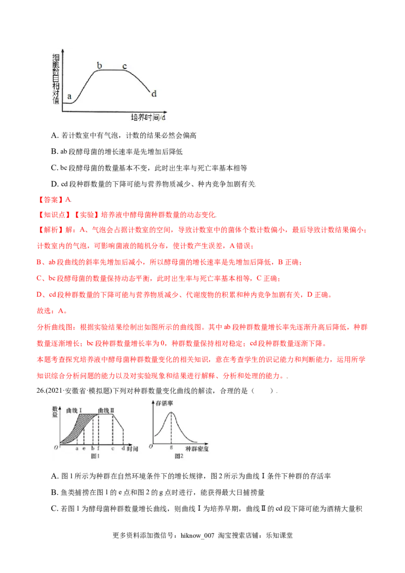第01章种群及其动态（A卷&middot;夯实基础）高二生物同步单元AB卷（人教版2019选择性必修2）（解析版）_E015高中全科试卷_生物试题_选修2_1.单元测试_1、单元测试