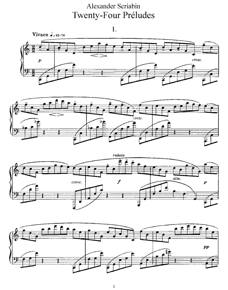 24Preludes,Op11_一万首著名钢琴曲谱哈农贝多芬合集视频教学电子版高清无水印可打印_1古典钢琴知名音乐家谱_斯克里亚宾钢琴谱全集_前奏曲