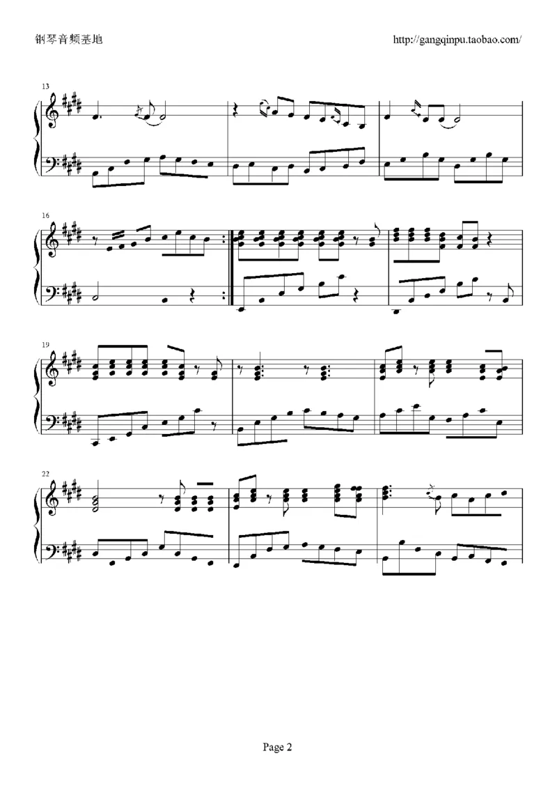 24、周华健（49页，共9首）_一万首著名钢琴曲谱哈农贝多芬合集视频教学电子版高清无水印可打印_3流行音乐谱_流行钢琴谱合集形式_高清PDF无水印