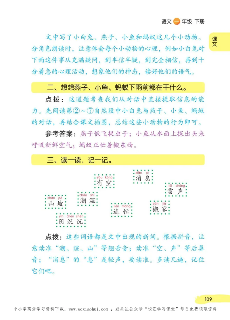 23年新版一年级下册语文小学生创新学习课堂笔记_小学1-6年级全部试卷_语文_一年级_3-6-2、小学一年级语文下册_3-6-2-1、复习、知识点、归纳汇总_通用