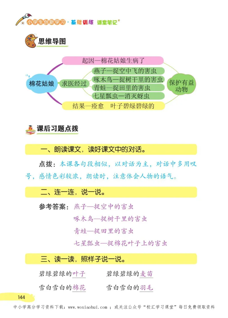 23年新版一年级下册语文小学生创新学习课堂笔记_小学1-6年级全部试卷_语文_一年级_3-6-2、小学一年级语文下册_3-6-2-1、复习、知识点、归纳汇总_通用