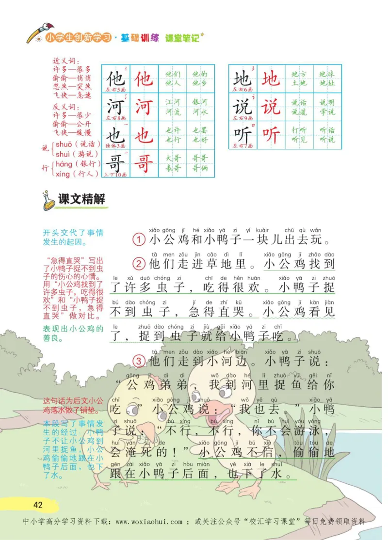 23年新版一年级下册语文小学生创新学习课堂笔记_小学1-6年级全部试卷_语文_一年级_3-6-2、小学一年级语文下册_3-6-2-1、复习、知识点、归纳汇总_通用