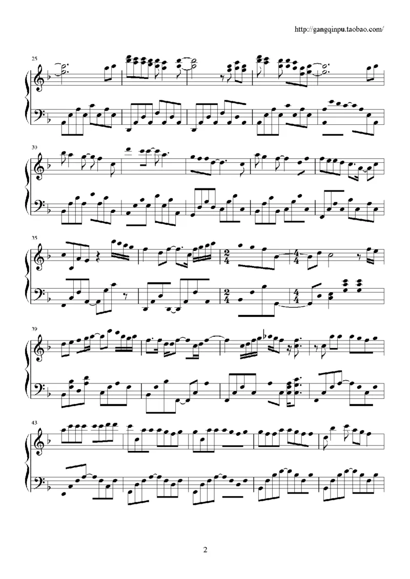 20、刘德华（43页，共10首）_一万首著名钢琴曲谱哈农贝多芬合集视频教学电子版高清无水印可打印_3流行音乐谱_流行钢琴谱合集形式_高清PDF无水印