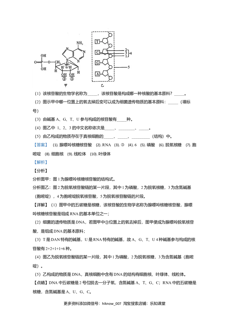 天津市一中高一上学期期中考试生物试题Word版含解析_E015高中全科试卷_生物试题_必修1_3.期中测试