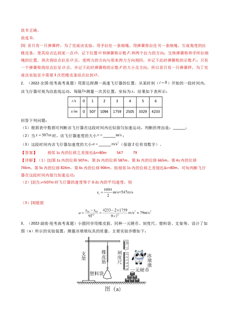 专题19力学实验学易金卷：三年（2021-2023）高考物理真题分项汇编（全国通用）（解析版）_2024年4月_其他_240413学易金卷：三年（2021-2023）高考物理真题分项汇编（全国通用）