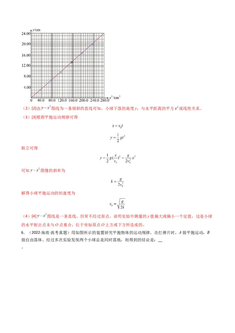 专题19力学实验学易金卷：三年（2021-2023）高考物理真题分项汇编（全国通用）（解析版）_2024年4月_其他_240413学易金卷：三年（2021-2023）高考物理真题分项汇编（全国通用）