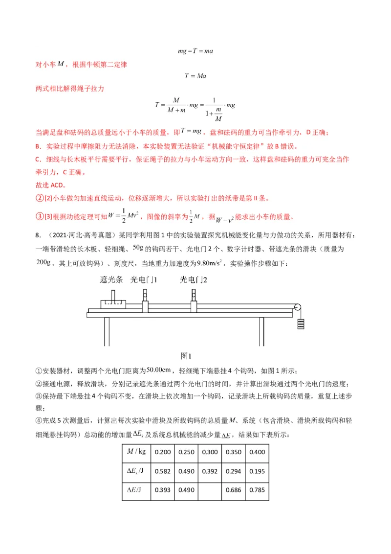 专题19力学实验学易金卷：三年（2021-2023）高考物理真题分项汇编（全国通用）（解析版）_2024年4月_其他_240413学易金卷：三年（2021-2023）高考物理真题分项汇编（全国通用）