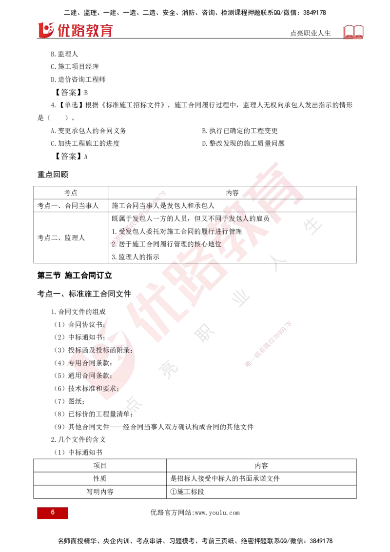 25年《合同管理》第6章讲义（打印版）_监理工程师_2025监理工程师_2025年监理工程师SVIP_2025年监理合同管理SVIP_02-基础精讲✿高端面授✿深度强化