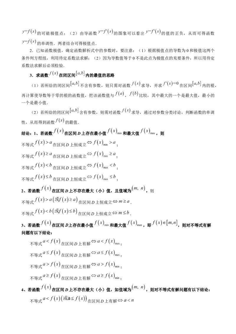 专题04导数及其应用（4大易错点分析+解题模板+举一反三+易错题通关）-备战2024年高考数学考试易错题（新高考专用）（原卷版）_2024年3月_02按日期_16号