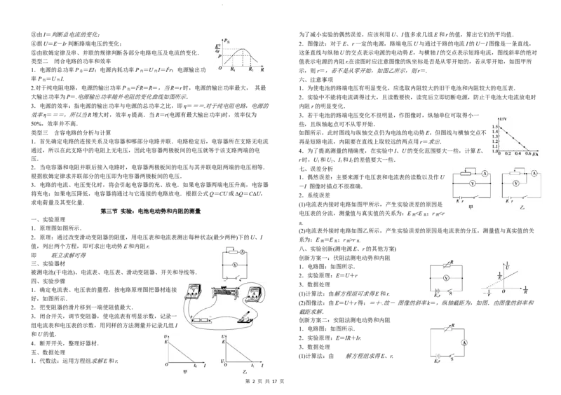 章节知识点总结-高二上学期物理人教版（2019）必修三选修一选修二__E015高中全科试卷_物理试题_选修1_5.知识汇总