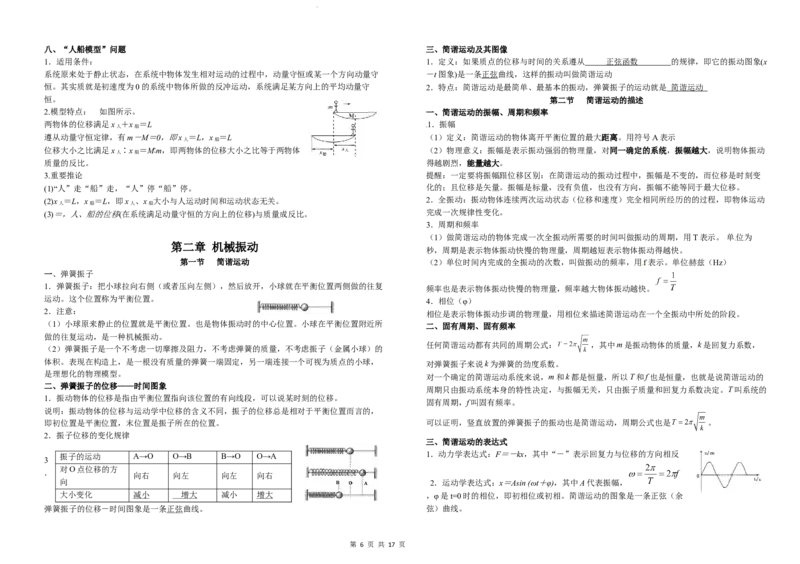 章节知识点总结-高二上学期物理人教版（2019）必修三选修一选修二__E015高中全科试卷_物理试题_选修1_5.知识汇总