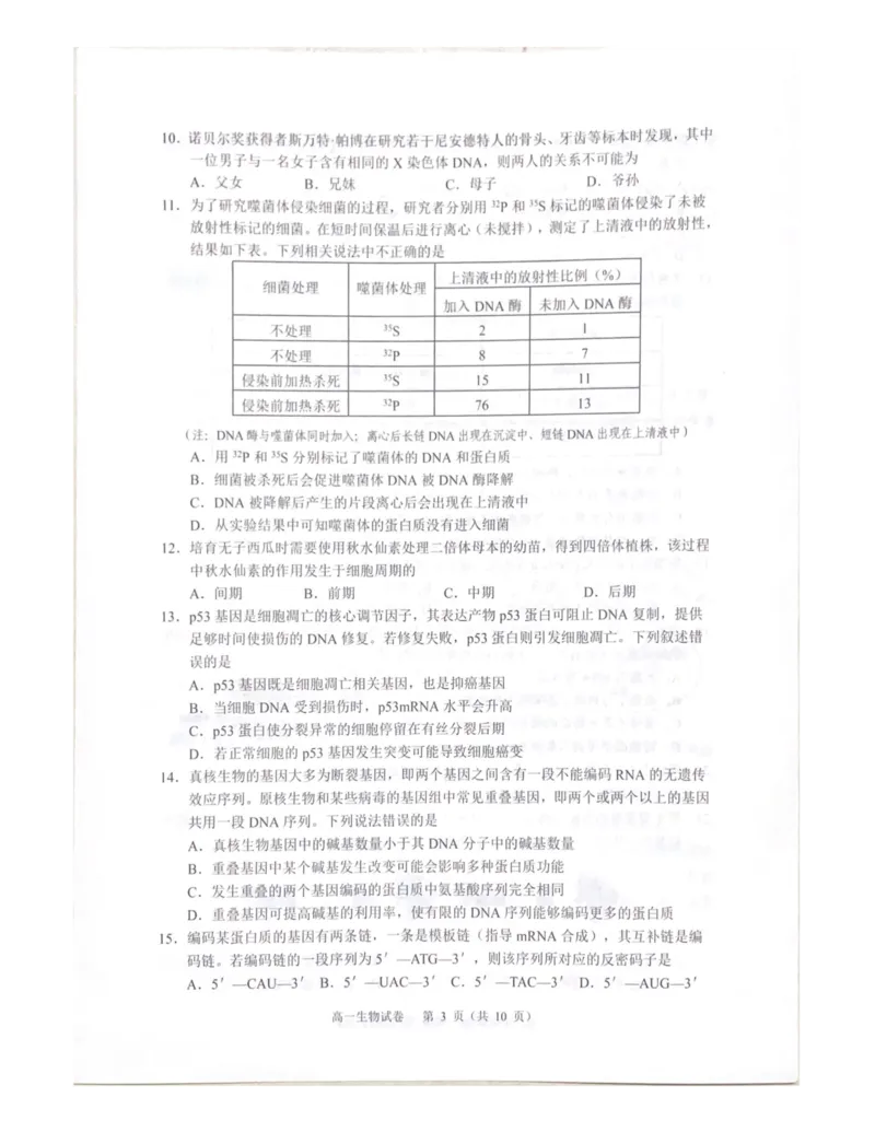 广东省大湾区2024-2025学年高一下学期期末考试生物试题_2024-2025高一（7-7月题库）_2025年7月_250711广东省大湾区2024-2025学年高一下学期期末统一测试