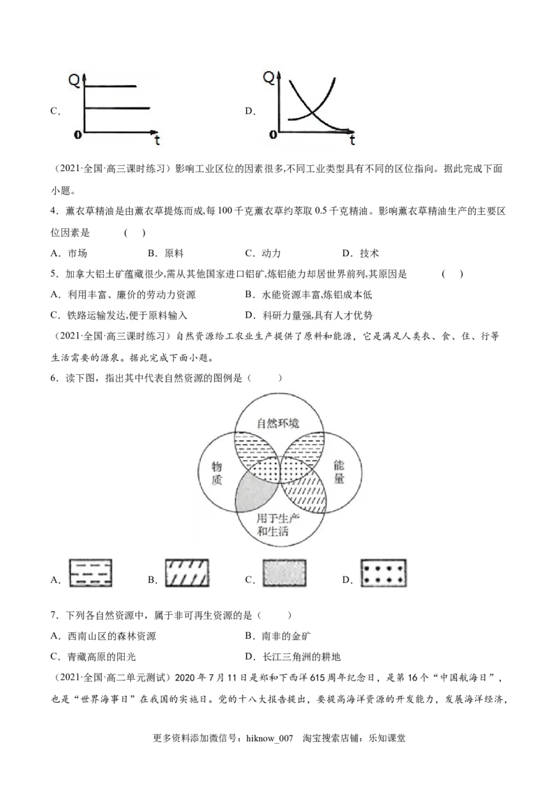 期末测试卷（A卷&bull;夯实基础）-高二地理同步单元AB卷（人教版2019选择性必修3）（原卷版）_E015高中全科试卷_地理试题_选修3_4.期末试卷