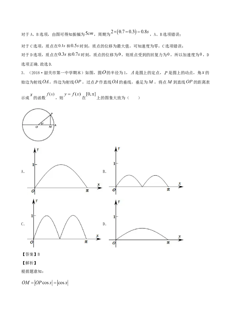 5.7三角函数的应用（解析版）_E015高中全科试卷_数学试题_必修1_02.同步练习_1.同步练习（2022-2023学年）_5.7三角函数的应用（含解析）
