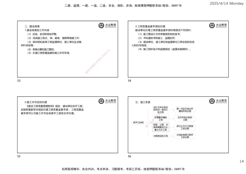 2025年监理《监理概论》冲刺（一页四个）_监理工程师_2025监理工程师_2025年监理工程师SVIP_2025年监理概论法规SVIP_04-冲刺串讲✿考点强化✿小灶集训