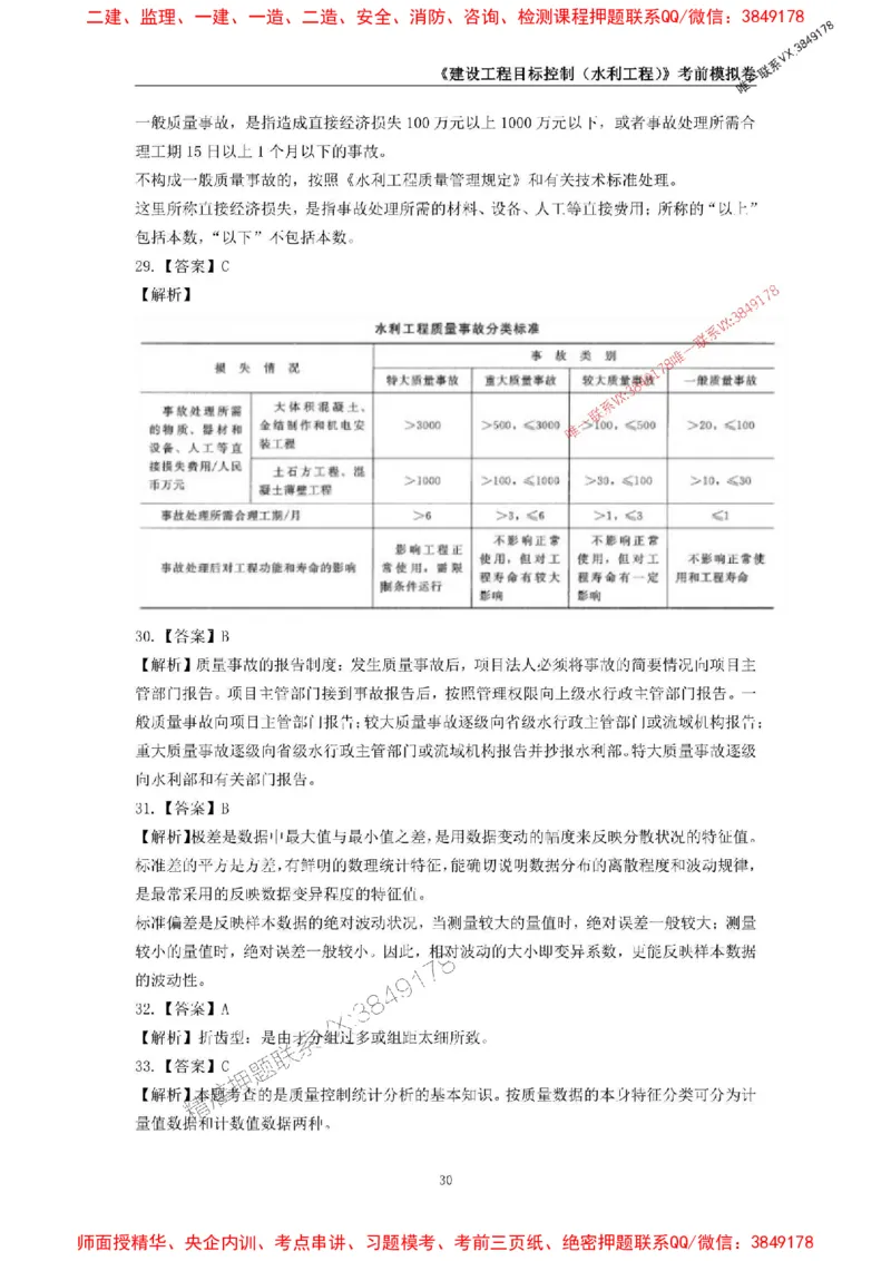 2025年监理工程师《建设工程目标控制（水利工程）》考前模拟卷一_监理工程师_2025监理工程师_2025年监理工程师SVIP_2025年监理水利控制SVIP_05-考前密训✿央企特训✿机构普押