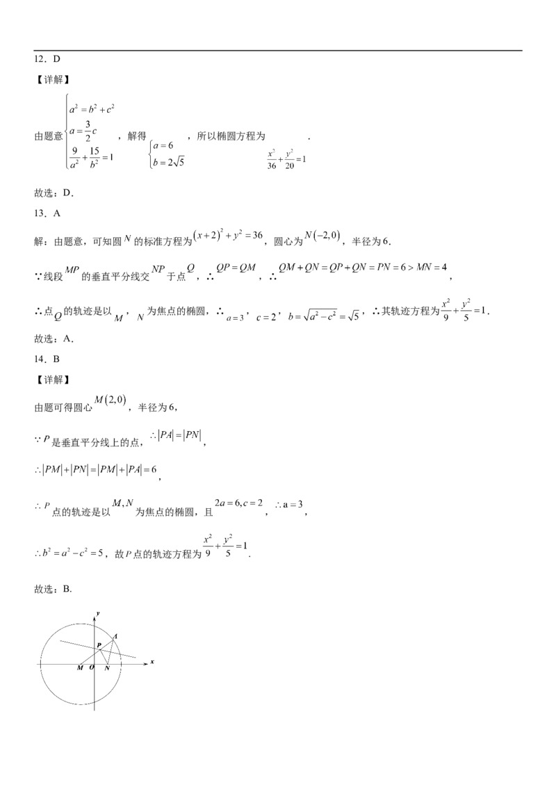 3.1.1椭圆及其标准方程同步练习（Word版含解析）_E015高中全科试卷_数学试题_选修1_02.同步练习_2.同步练习