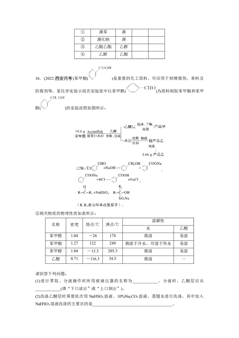 2023春高中化学选择性必修3(人教2019）第一章第二节第1课时有机化合物的分离、提纯课后练（含答案）_E015高中全科试卷_化学试题_选修3_5.新版人教版高中化学试卷选择性必修3_2.同步练习