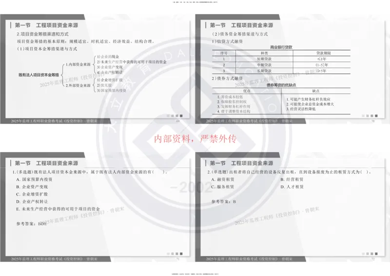 2025年监理《投资控制》精讲讲义（一页四个打印版）_监理工程师_2025监理工程师_2025年监理工程师SVIP_2025年监理土建控制SVIP_02-基础精讲✿高端面授✿深度强化_讲义
