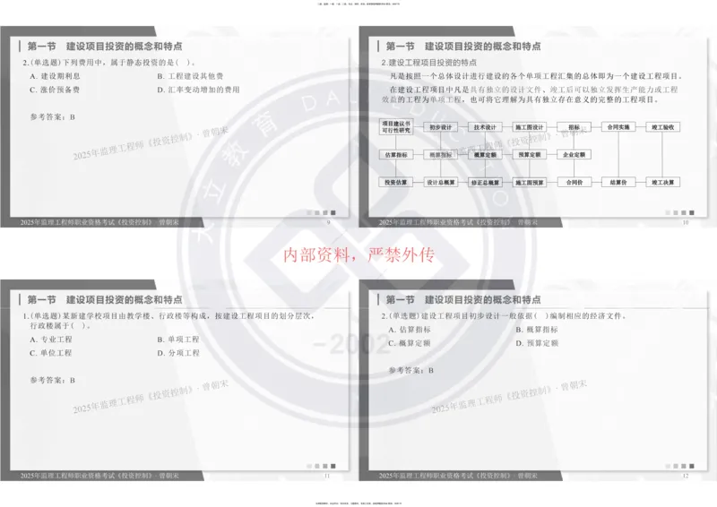 2025年监理《投资控制》精讲讲义（一页四个打印版）_监理工程师_2025监理工程师_2025年监理工程师SVIP_2025年监理土建控制SVIP_02-基础精讲✿高端面授✿深度强化_讲义