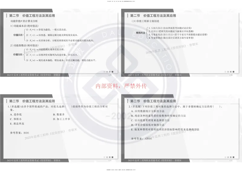 2025年监理《投资控制》精讲讲义（一页四个打印版）_监理工程师_2025监理工程师_2025年监理工程师SVIP_2025年监理土建控制SVIP_02-基础精讲✿高端面授✿深度强化_讲义