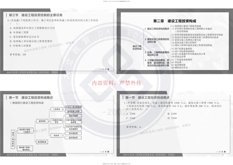 2025年监理《投资控制》精讲讲义（一页四个打印版）_监理工程师_2025监理工程师_2025年监理工程师SVIP_2025年监理土建控制SVIP_02-基础精讲✿高端面授✿深度强化_讲义