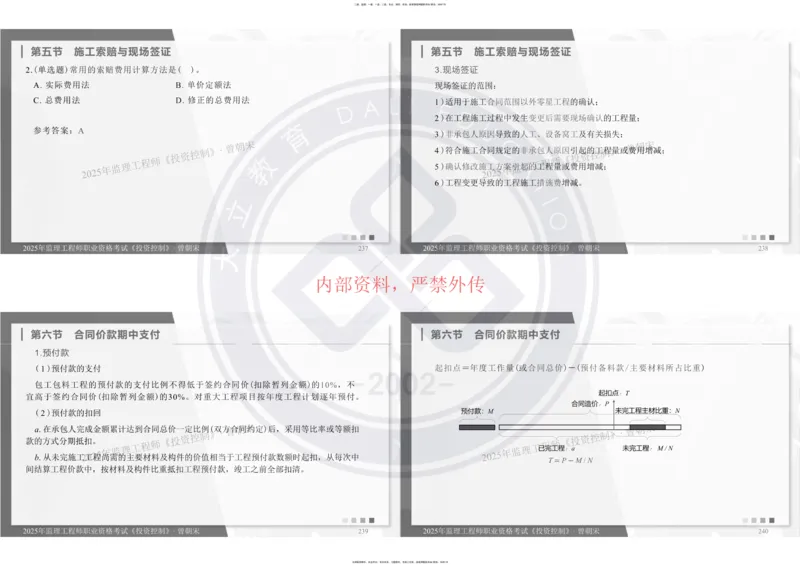 2025年监理《投资控制》精讲讲义（一页四个打印版）_监理工程师_2025监理工程师_2025年监理工程师SVIP_2025年监理土建控制SVIP_02-基础精讲✿高端面授✿深度强化_讲义