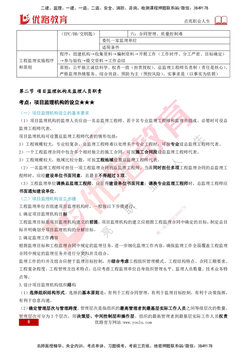 2026年监理《监理概论》精讲第6章打印版_监理工程师_2026年监理工程师SVIP_2026年监理概论法规SVIP_02-基础精讲✿高端面授✿深度强化_06.第六章工程监理组织
