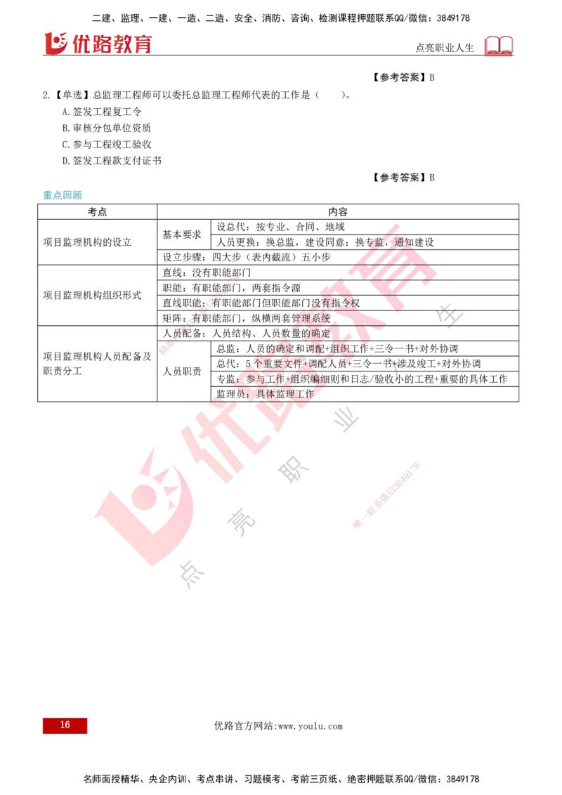 2026年监理《监理概论》精讲第6章打印版_监理工程师_2026年监理工程师SVIP_2026年监理概论法规SVIP_02-基础精讲✿高端面授✿深度强化_06.第六章工程监理组织