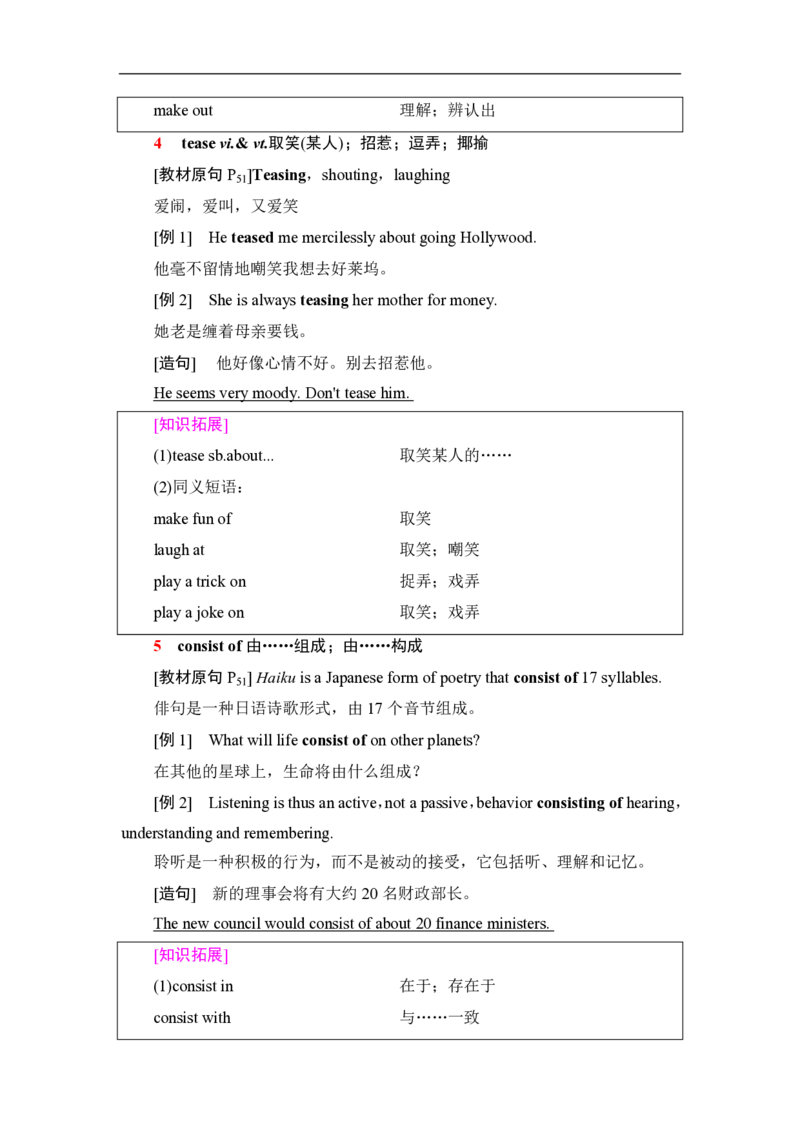 新教材人教版高中英语选择性必修第三册全册重点单词短语句型汇总（28页）_E015高中全科试卷_英语试题_选修3_6.新版高中英语选择性必修3_6.知识汇总