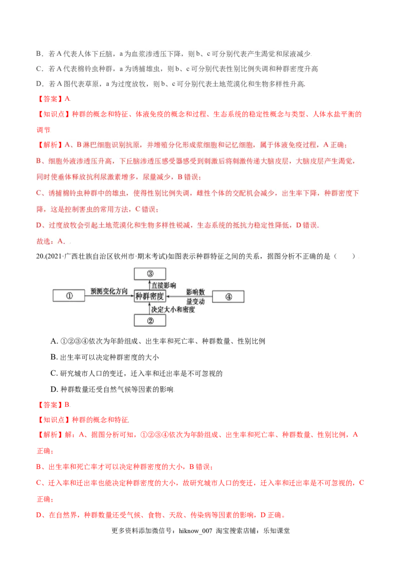 第01章种群及其动态（B卷&middot;提升能力）高二生物同步单元AB卷（人教版2019选择性必修2）（解析版）_E015高中全科试卷_生物试题_选修2_1.单元测试_1、单元测试