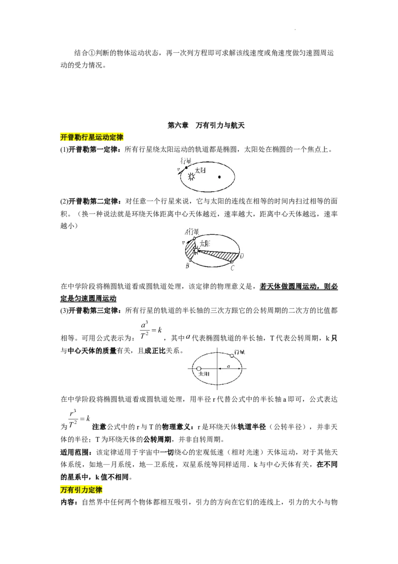 必修二知识点总结高一下学期物理人教版（2019）必修第二册_E015高中全科试卷_物理试题_必修2_6.知识汇总
