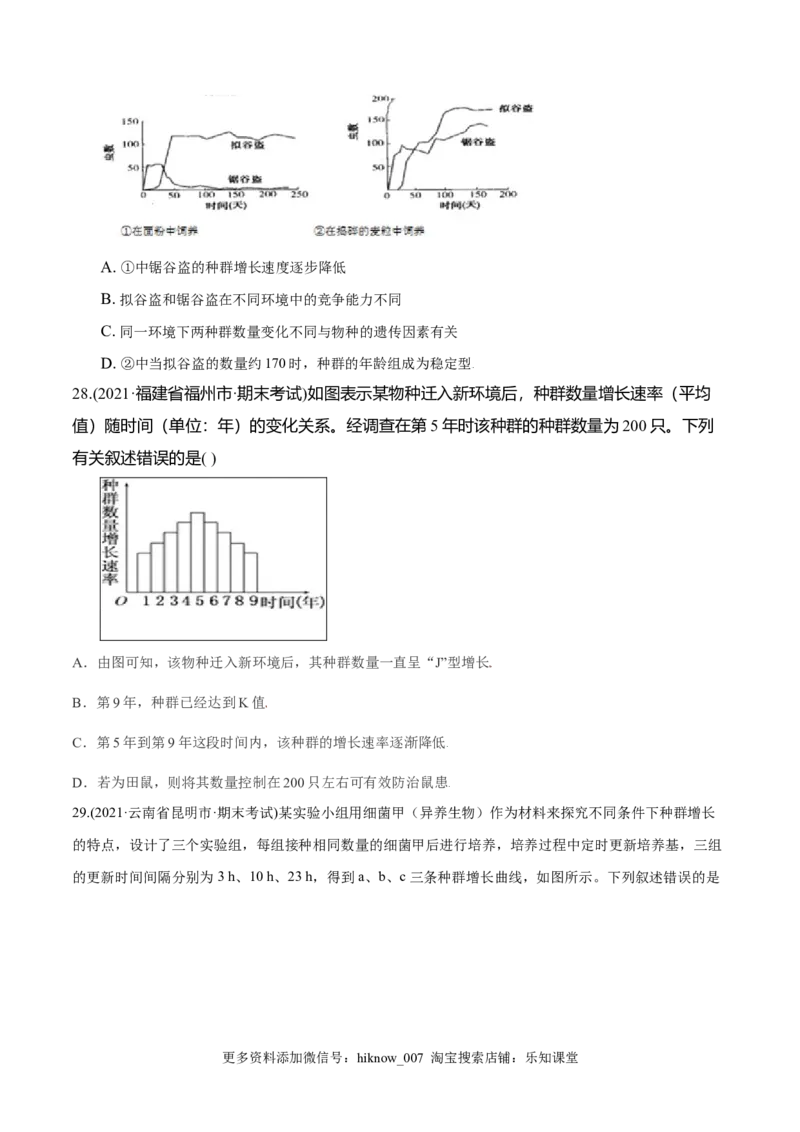 第01章种群及其动态（B卷&middot;提升能力）高二生物同步单元AB卷（人教版2019选择性必修2）（原卷版）_E015高中全科试卷_生物试题_选修2_1.单元测试_1、单元测试