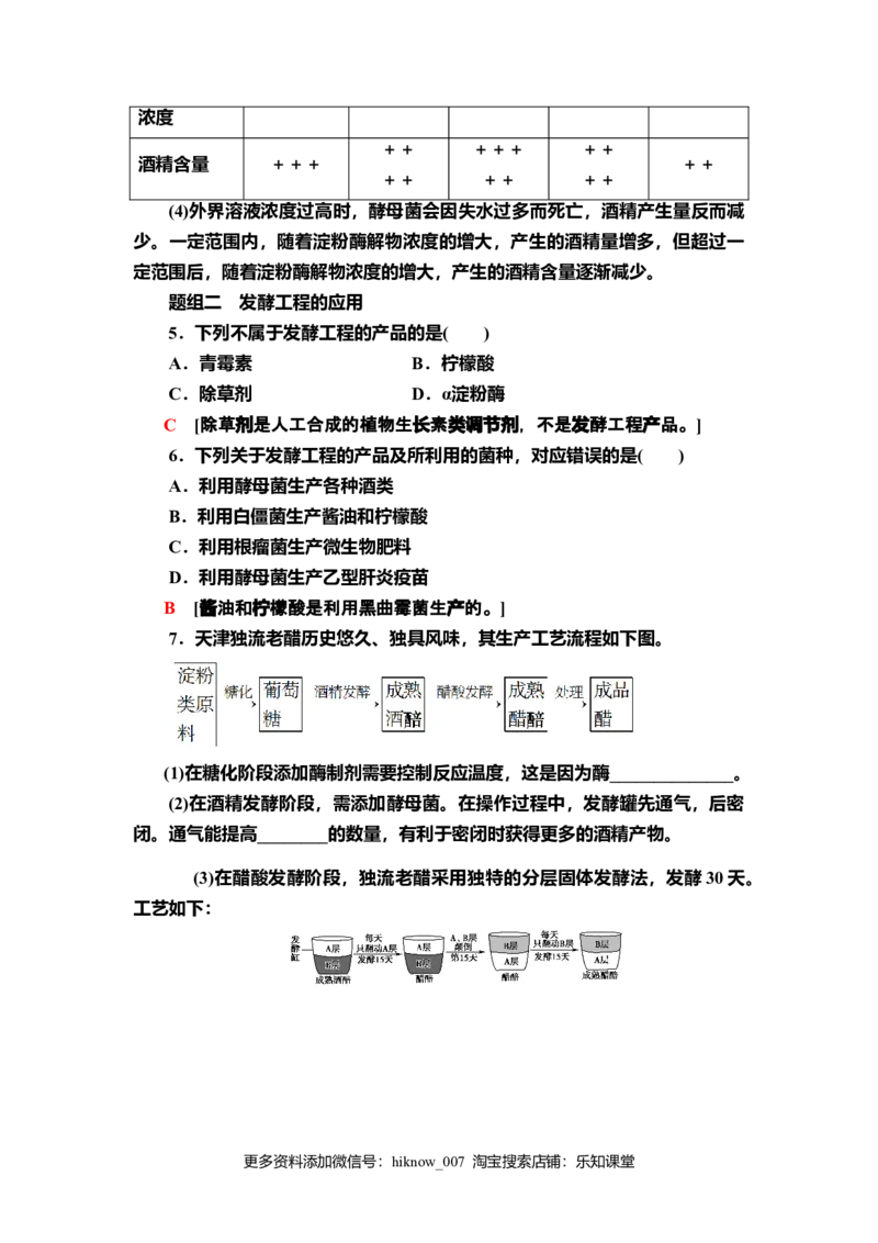4发酵工程及其应用课后作业新教材人教版（2019）高中生物选择性必修3_E015高中全科试卷_生物试题_选修3_2.同步练习_2.课后作业