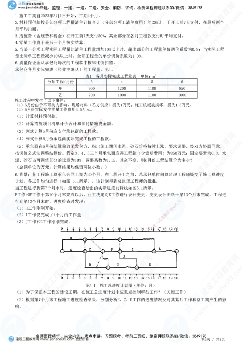 2025监理-土建案例全真预测模拟卷（三）-题目答案分离_监理工程师_2025监理工程师_2025年监理工程师SVIP_2025年监理土建案例SVIP_05-考前密训✿央企特训✿机构普押