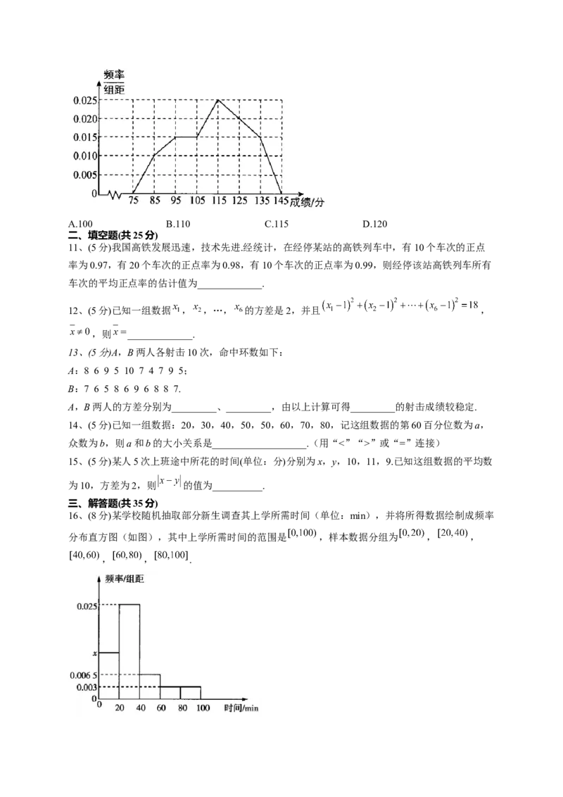 人教A版2019必修二第九章概率单元测试卷（Word版含解析）_E015高中全科试卷_数学试题_必修2_01.单元测试_2.单元测试