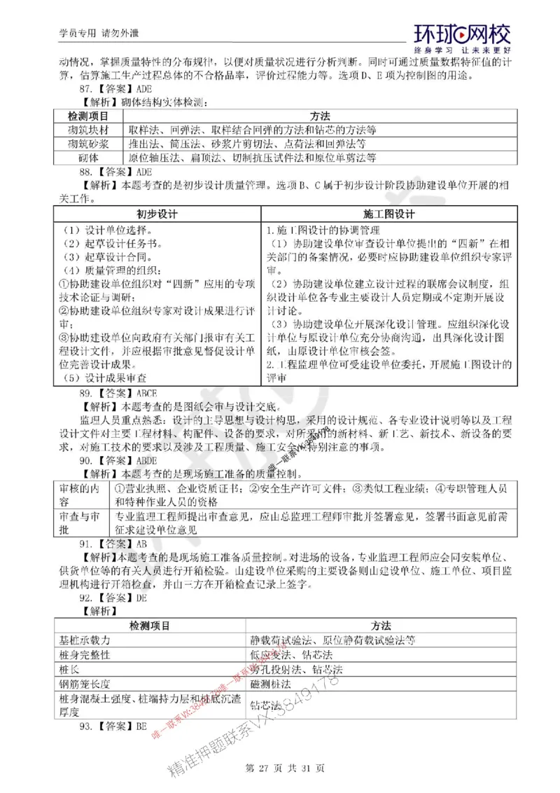 2025环球网校监理工程师《建设工程目标控制》（土建）临考点睛卷_监理工程师_2025监理工程师_2025年监理工程师SVIP_2025年监理土建控制SVIP_05-考前密训✿央企特训✿机构普押
