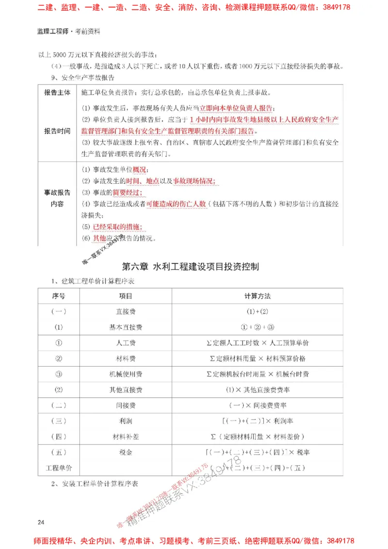 2025年监理工程师考试《案例分析(水利)》考前30页纸_监理工程师_2025监理工程师_2025年监理工程师SVIP_2025年监理水利案例SVIP_05-考前密训✿央企特训✿机构普押