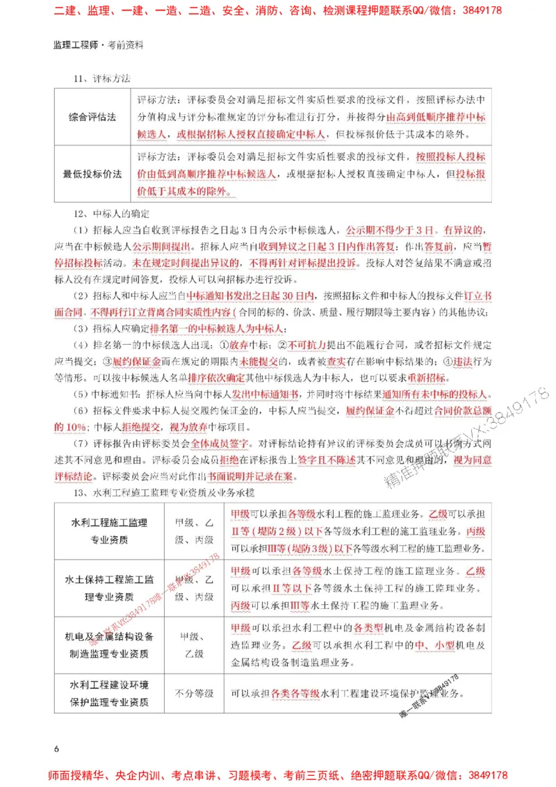 2025年监理工程师考试《案例分析(水利)》考前30页纸_监理工程师_2025监理工程师_2025年监理工程师SVIP_2025年监理水利案例SVIP_05-考前密训✿央企特训✿机构普押