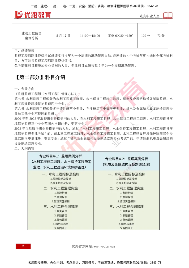 2026年监理《案例分析》（水利）导学讲义打印版_监理工程师_2026年监理工程师SVIP_2026年监理水利案例SVIP_02-基础精讲✿高端面授✿深度强化_00-导学_讲义